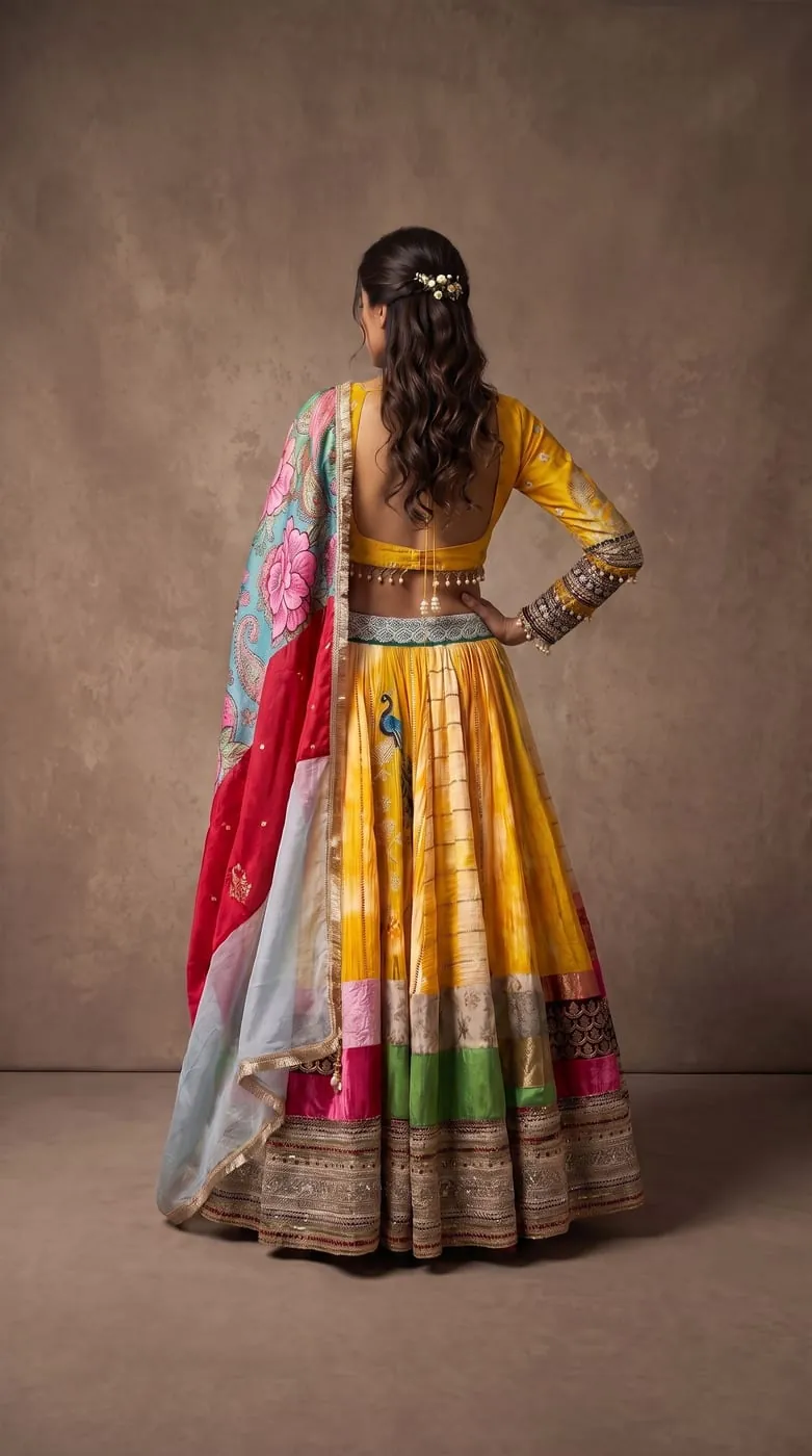 After, back view: studio shot on a model