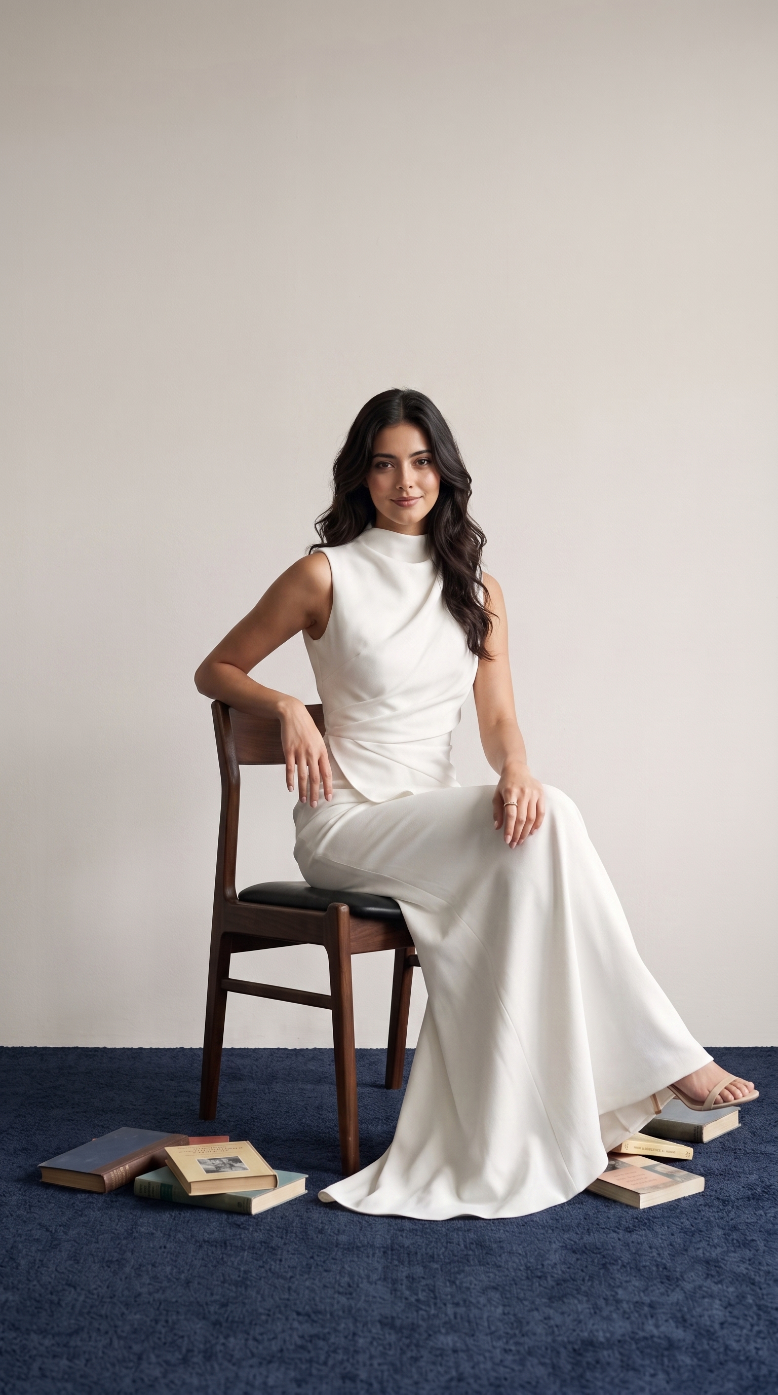 White and Blue Room — with model